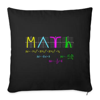 Math with Functions colored - Sofakissenbezug 45 x 45 cm - Schwarz - Vorne