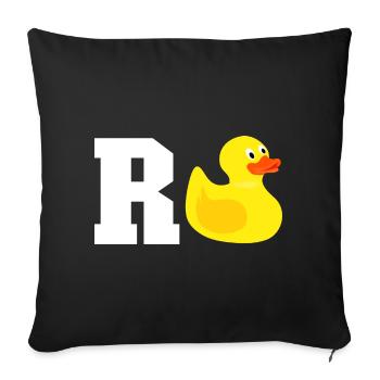 Rente - Sofakissenbezug 45 x 45 cm - Schwarz - Vorne