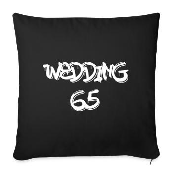 Wedding 65 Berlin Bezirk Hood Kiez Shirt - Sofakissenbezug 45 x 45 cm - Schwarz - Vorne