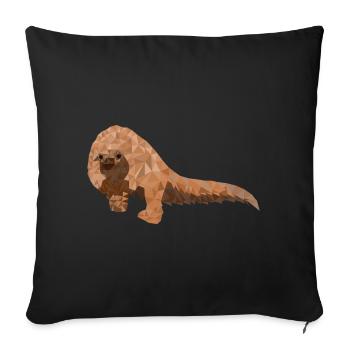 Pangolin pangolin endangered species Pholidota - Sofa pillowcase 17,3'' x 17,3'' (45 x 45 cm) - black - Front