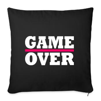 Game over - Housse de coussin décorative 45 x 45 cm - noir - Devant