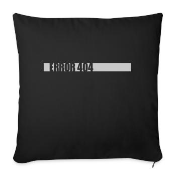 Error 404 network lost - Sofa pillowcase 17,3'' x 17,3'' (45 x 45 cm) - black - Front