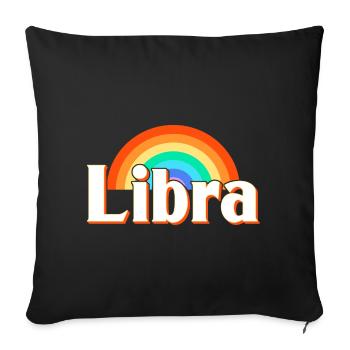Zodiac sign Libra - Sofa pillowcase 17,3'' x 17,3'' (45 x 45 cm) - black - Front