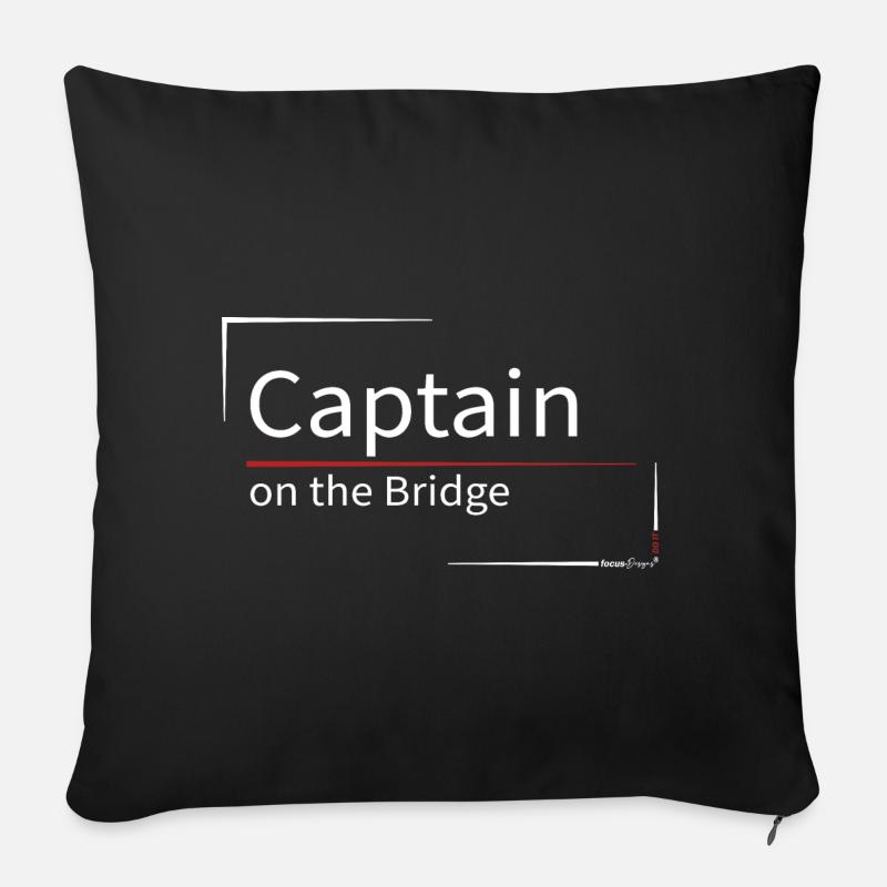 Captain on the Bridge - Sofakissenbezug 45 x 45 cm - Schwarz