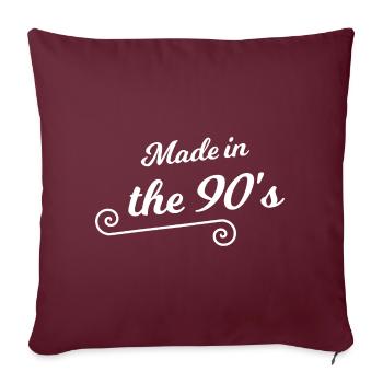 Les années quatre-vingt-dix - Housse de coussin décorative 45 x 45 cm - bordeaux - Devant