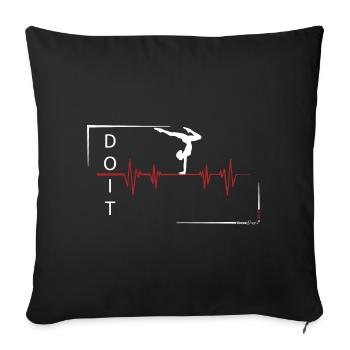 Gymnast - Pulse - Sofa pillowcase 17,3'' x 17,3'' (45 x 45 cm) - black - Front