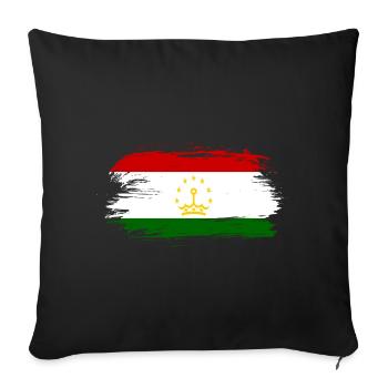 tajikistan flag - Sofa pillowcase 17,3'' x 17,3'' (45 x 45 cm) - black - Front