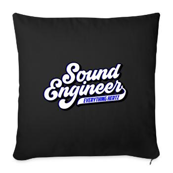Ingénieur du son Tout Hertz | Les couleurs peuvent être modifiées - Housse de coussin décorative 45 x 45 cm - noir - Devant