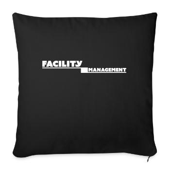 facility management tshirt schwarz - Sofakissenbezug 45 x 45 cm - Schwarz - Vorne