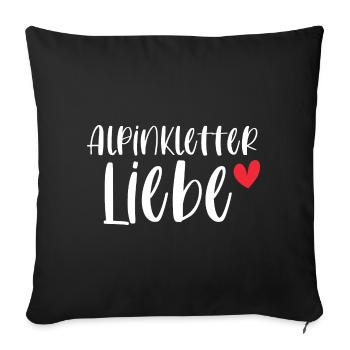 Klettern Alpinklettern Liebe Berge Geschenk - Sofakissenbezug 45 x 45 cm - Schwarz - Vorne