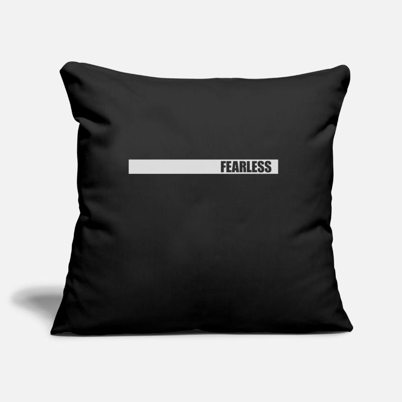 Conception de citation de texte intrépide Housse de coussin décorative 45 x 45 cm