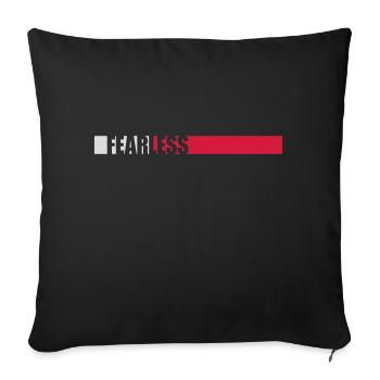 fearless Text Quote Design - Sofa pillowcase 17,3'' x 17,3'' (45 x 45 cm) - black - Front