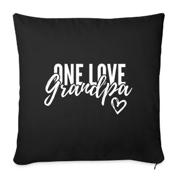 UN GRAND-PÈRE D’AMOUR. CADEAU DE GRAND-PÈRE - Housse de coussin décorative 45 x 45 cm - noir - Devant