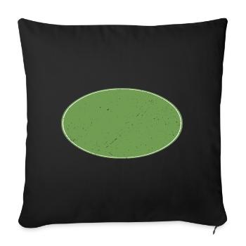 Oval background dirty green - Sofa pillowcase 17,3'' x 17,3'' (45 x 45 cm) - black - Front