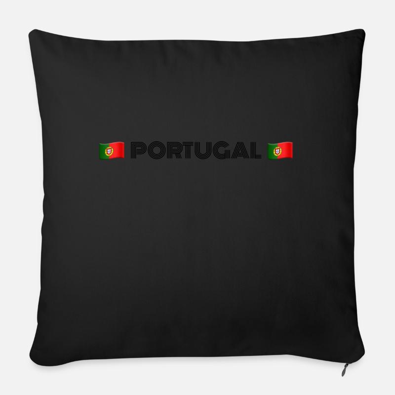 PORTUGAL - Sofakissenbezug 45 x 45 cm - Schwarz