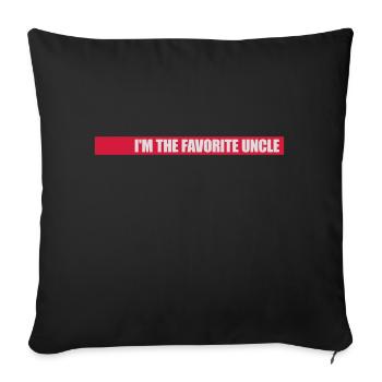 at The Favorite Uncle - Sofa pillowcase 17,3'' x 17,3'' (45 x 45 cm) - black - Front