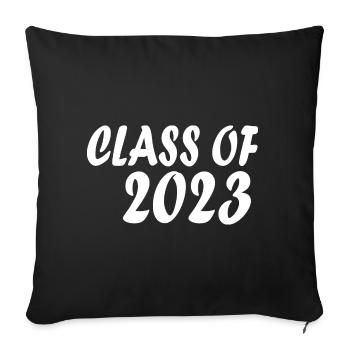 Class of 2023 - Sofa pillowcase 17,3'' x 17,3'' (45 x 45 cm) - black - Front