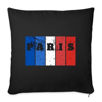 Paris Stripes Splash - Sofa pillowcase 17,3'' x 17,3'' (45 x 45 cm) - black - Front