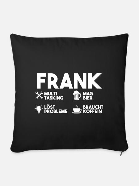 Frank - Sofakissenbezug 45 x 45 cm - Schwarz