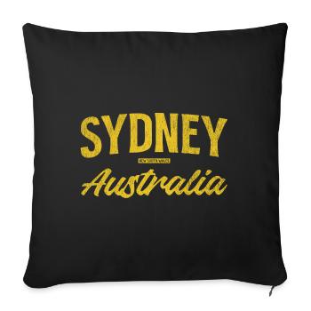 Lettrage à Sydney Australie - Housse de coussin décorative 45 x 45 cm - noir - Devant