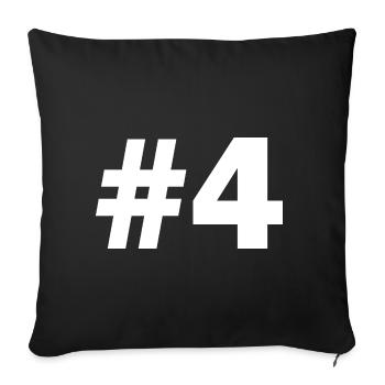 #4 - Sofakissenbezug 45 x 45 cm - Schwarz - Vorne
