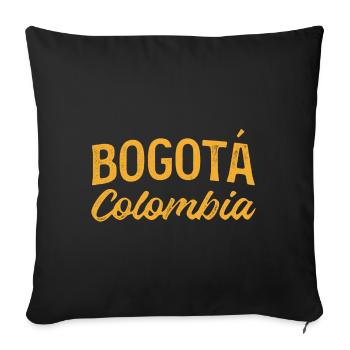 Bogotá Colombie Script Logo - Housse de coussin décorative 45 x 45 cm - noir - Devant