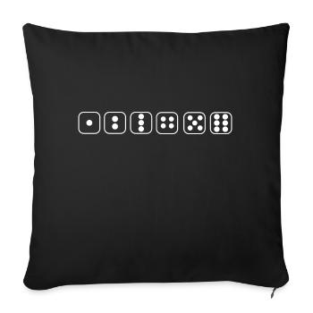 Boardgame Chess Backgammon Game Night - Sofa pillowcase 17,3'' x 17,3'' (45 x 45 cm) - black - Front