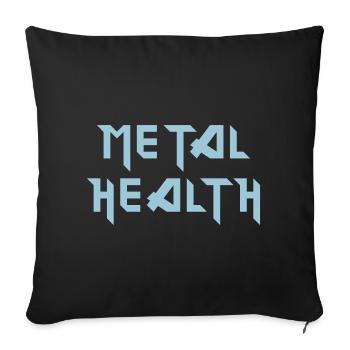 Santé des métaux - Housse de coussin décorative 45 x 45 cm - noir - Devant