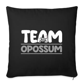 Opossum - Sofakissenbezug 45 x 45 cm - Schwarz - Vorne