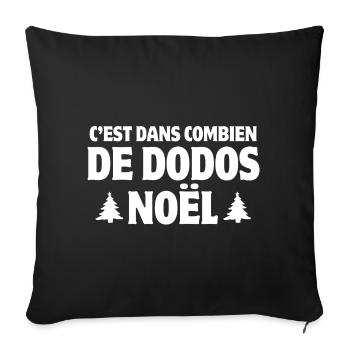 Christmas, Christmas Parties, Happy Holidays, Santa Claus - Sofa pillowcase 17,3'' x 17,3'' (45 x 45 cm) - black - Front