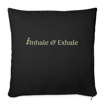 Inhale & Exhale - Sofa pillowcase 17,3'' x 17,3'' (45 x 45 cm) - black - Front