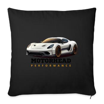 Performance Sports Car - Sofa pillowcase 17,3'' x 17,3'' (45 x 45 cm) - black - Front