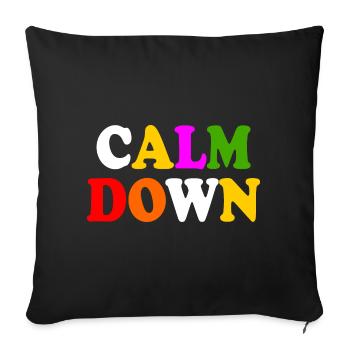 Calm down - Sofakissenbezug 45 x 45 cm - Schwarz - Vorne
