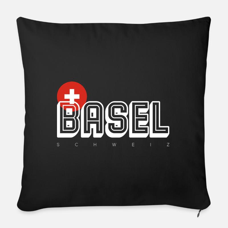 Basel - Sofakissenbezug 45 x 45 cm - Schwarz