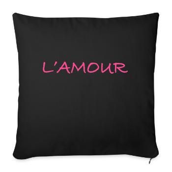 L'amour - Sofa pillowcase 17,3'' x 17,3'' (45 x 45 cm) - black - Front