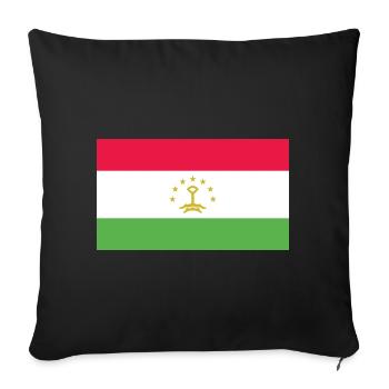 Tajikistan Flag - Sofa pillowcase 17,3'' x 17,3'' (45 x 45 cm) - black - Front