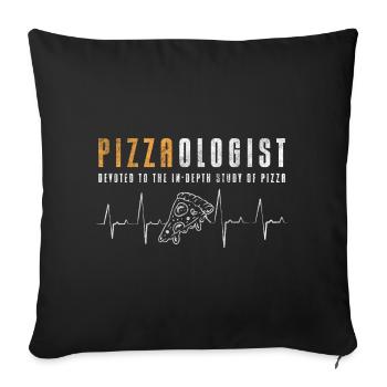 Pizza Hunger Four à pierre Pizza - Housse de coussin décorative 45 x 45 cm - noir - Devant