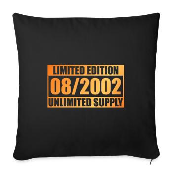 22ème Anniversaire Edition Limitée - ꝏ Approvisionnement 08/2002 - Housse de coussin décorative 45 x 45 cm - noir - Devant