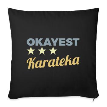Okayest Karateka - Housse de coussin décorative 45 x 45 cm - noir - Devant
