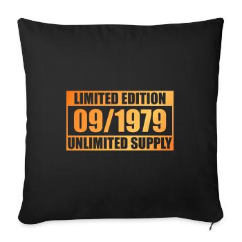 45e anniversaire édition limitée - ꝏ Approvisionnement 09/1979 - Housse de coussin décorative 45 x 45 cm - noir - Devant