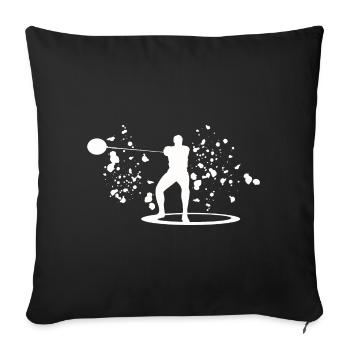 Hammer Thrower Colorsplash Hammer Throw - Sofa pillowcase 17,3'' x 17,3'' (45 x 45 cm) - black - Front