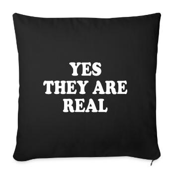 yes they are real - Housse de coussin décorative 45 x 45 cm - noir - Devant