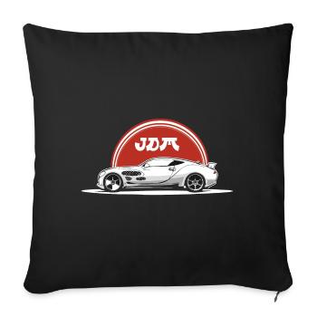 JDM Japan Motorsport Tuning Auto Drift Tuner Car - Sofa pillowcase 17,3'' x 17,3'' (45 x 45 cm) - black - Front