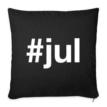 JUL Christmas Hashtag - Sofakissenbezug 45 x 45 cm - Schwarz - Vorne