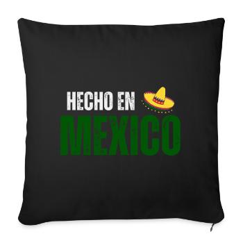 Made in Mexico, Mexican pride - Sofa pillowcase 17,3'' x 17,3'' (45 x 45 cm) - black - Front