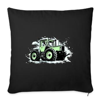 Grüner Traktor - MB-trac 1300 - Sofakissenbezug 45 x 45 cm - Schwarz - Vorne