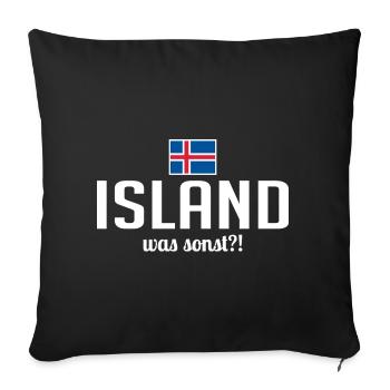 Islande quoi d’autre dire vacances en Scandinavie - Housse de coussin décorative 45 x 45 cm - noir - Devant