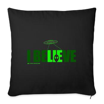 i believe - Sofa pillowcase 17,3'' x 17,3'' (45 x 45 cm) - black - Front