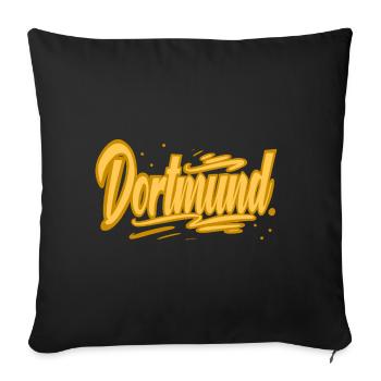 Dortmund - Sofakissenbezug 45 x 45 cm - Schwarz - Vorne