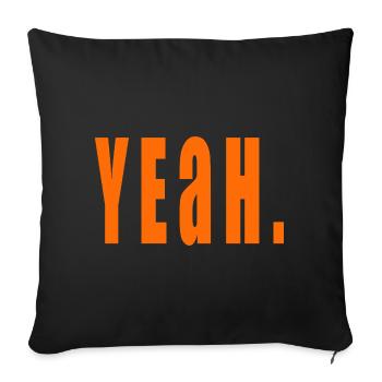 Yes - Sofa pillowcase 17,3'' x 17,3'' (45 x 45 cm) - black - Front
